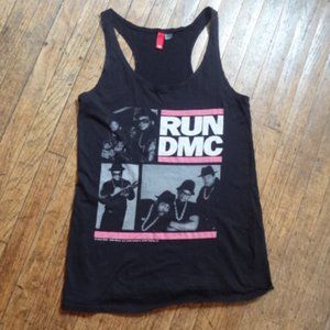 H&M Run DMC Tank Top Women's Size 10 Black Medium
